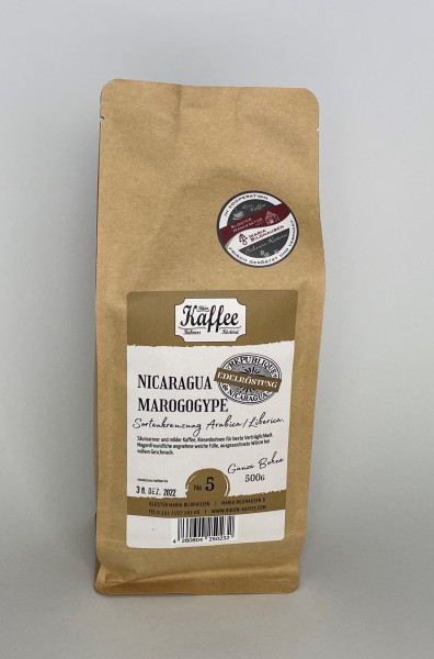 Rhön Kaffee N° 05 Nicaragua Marogogype Sortenkreuzung Arabica/Liberica